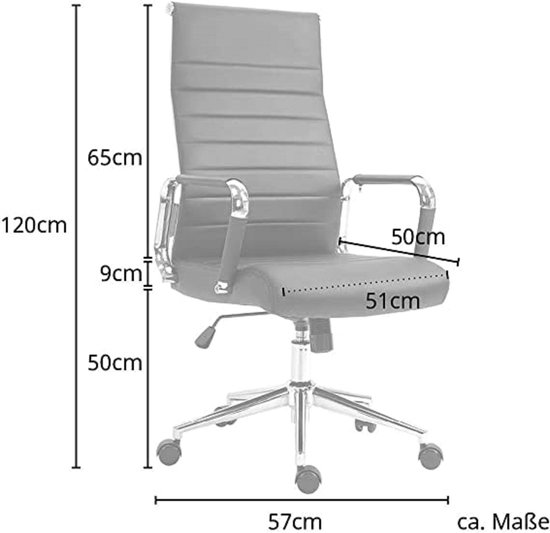 Mingone bureaustoel, ergonomische bureaustoel, draaistoel, in hoogte