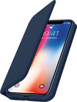 Geschikt voor Apple iPhone X/XS Folio Case Wallet Stand Functie Blauw