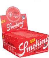 Smoking - Smoking Thinnest King Size Slim 2-In-1 - Smoking Vloei - Lange vloei en tip - Lange vloei - Doos 24 Stuks