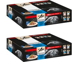 Sheba natte voeding kat - Vis in gelei - DUO MAXI PACK - 120 stuks - 10,2 kg