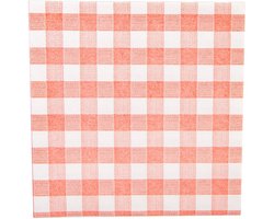 servetten rood/wit , 33x33 cm, 1 laags. 200 stuks