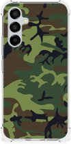 Smartphone hoesje Geschikt voor Samsung Galaxy A54 Anti-shock Hoesje met foto met transparante rand Camouflage