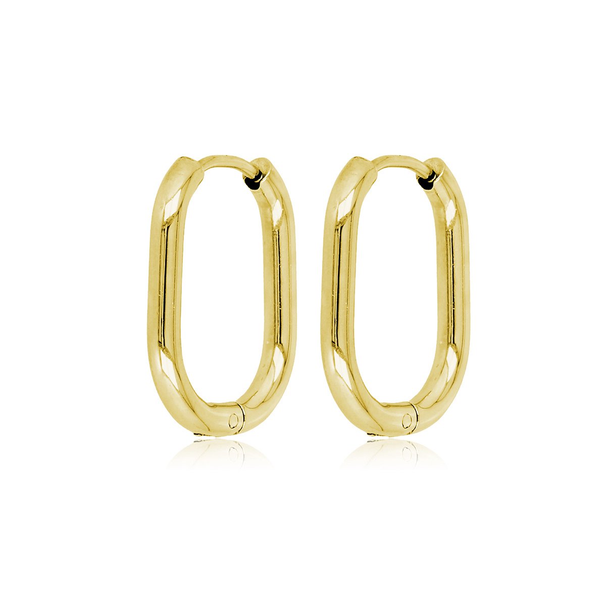 My Bendel - Oorring Goudkleurig 20mm x 2,5mm - Makkelijk Te Combineren Brede Goudkleurige Oorring 20x2,5 Mm - met Luxe Cadeauverpakking | Sieraden Voor Dames