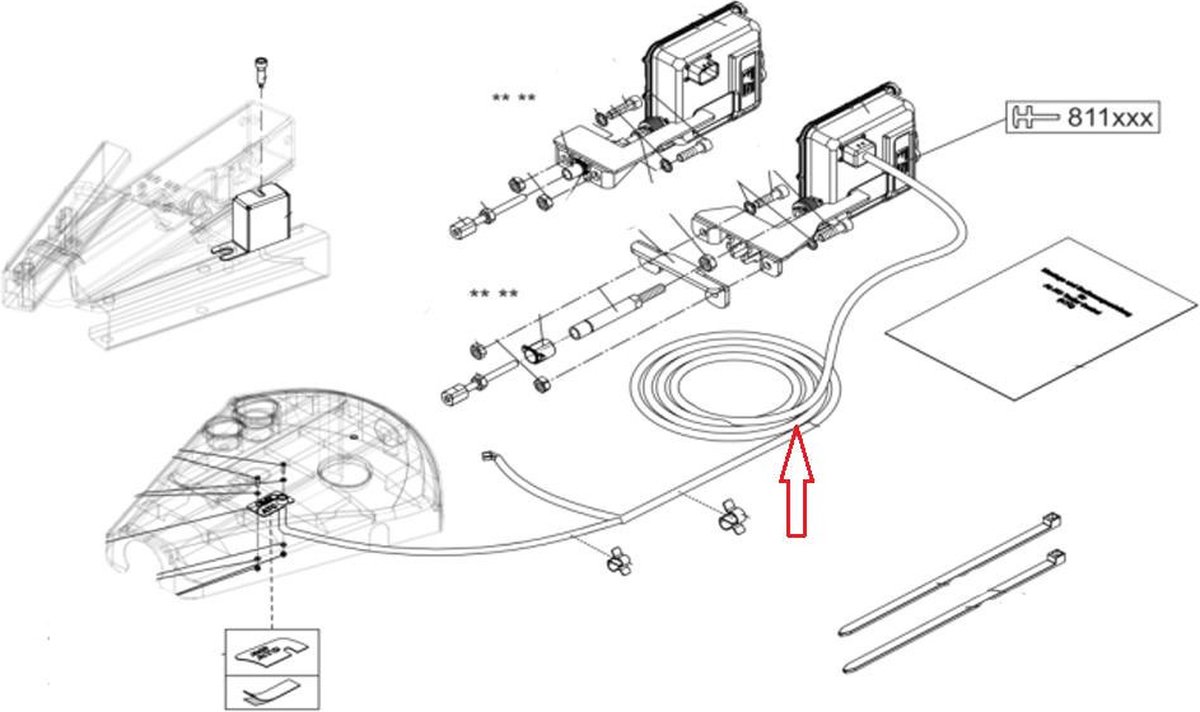 P1 Afdekkapje 2-polige motor