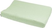 Meyco Baby Uni aankleedkussenhoes - hydrofiel - soft green - 50x70cm