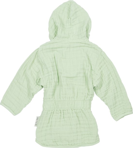 Meyco Baby Uni badjas - pre-washed hydrofiel - soft green - 74/80 van Meyco — afbeelding 2