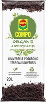 COMPO Organic & Recycled Universele Potgrond - 100% organisch - turfvrij - verpakking van minstens 80% gerecycled materiaal - zak 20 L