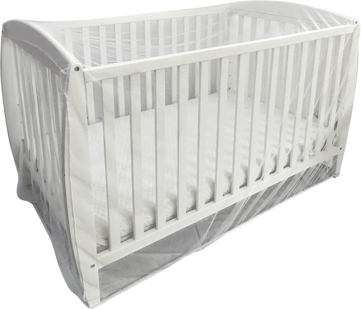 Deconet baby klamboe ledikant, L150x B90cm, wit, baby