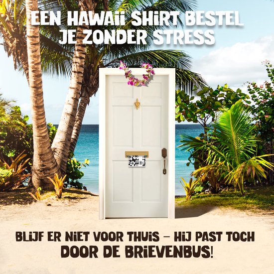 Hawaii Blouse Mannen - Shirt - Hemd - 100% Katoen - Overhemd Heren Korte Mouw - Made in Hawaii "Tropisch Paars" Maat XL