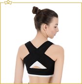 ATTREZZO® Dames rugbrace - rugband - houdingscorrectie - postuur corrector - Maat XL - Zwart