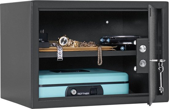 Coffre-fort Rottner Jupiter 4 |Serrure à clé |Anthracite|30x43x32|