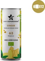 Je suis Supersoda Gingembre 24x0,25L - boisson gazeuse 100% bio - faible en sucres - faible en calories/kcal