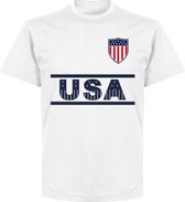 Verenigde Staten Team T-Shirt - Wit - 4XL