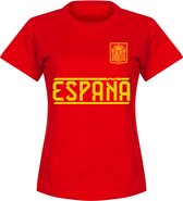 Spanje Dames T-Shirt - Rood - XL