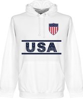 Verenigde Staten Team Hooded Sweater - Wit - S