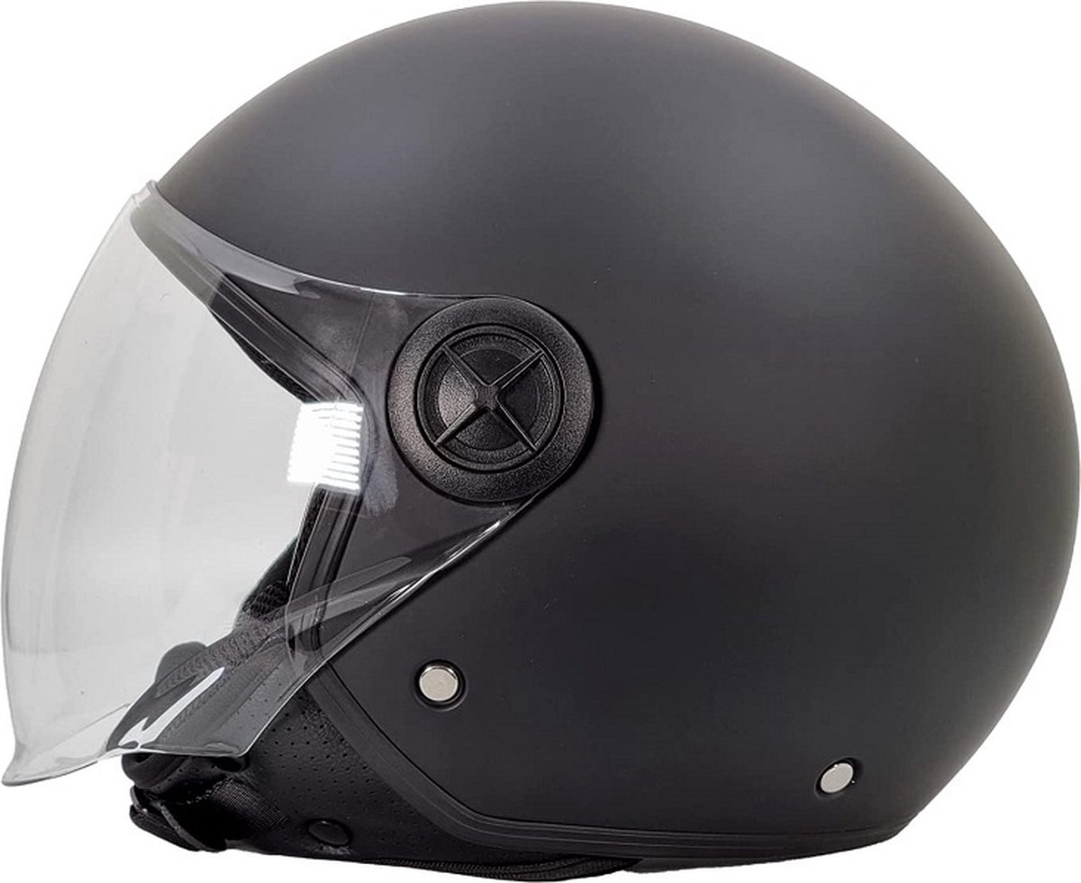 BHR 832 minimal | vespa helm | mat zwart | maat S | snorfiets, bromfiets, motor