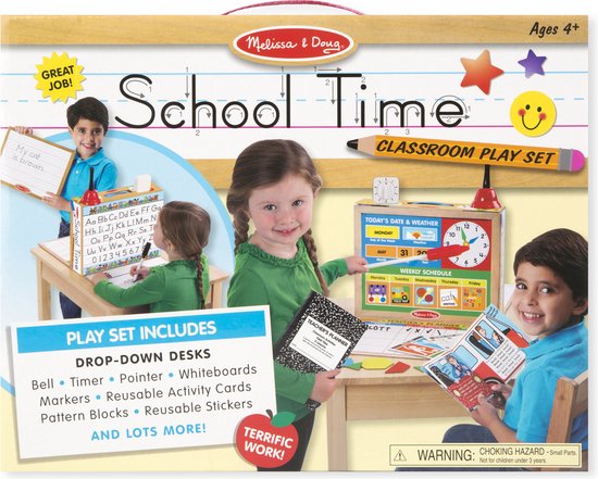 Afbeelding van het spel Melissa & Doug School Time! Classroom Play Set