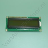 LCD display 16x2 zwart op geel/groen LCD1602