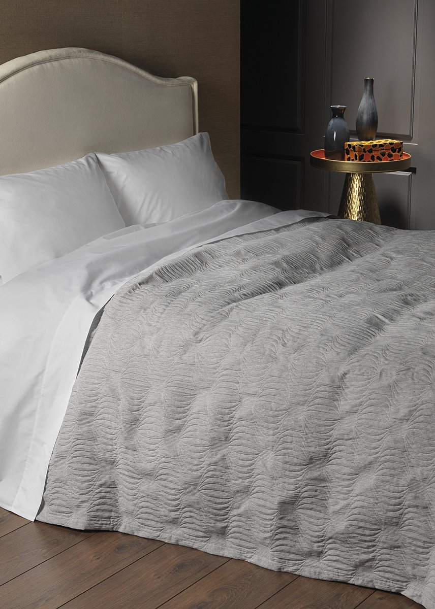 Bedsprei - Motion - grijs - 280 x 270 - 2-persoons
