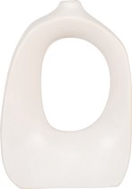 Vase - Vase en céramique blanche de forme organique 9x20x27,5 cm