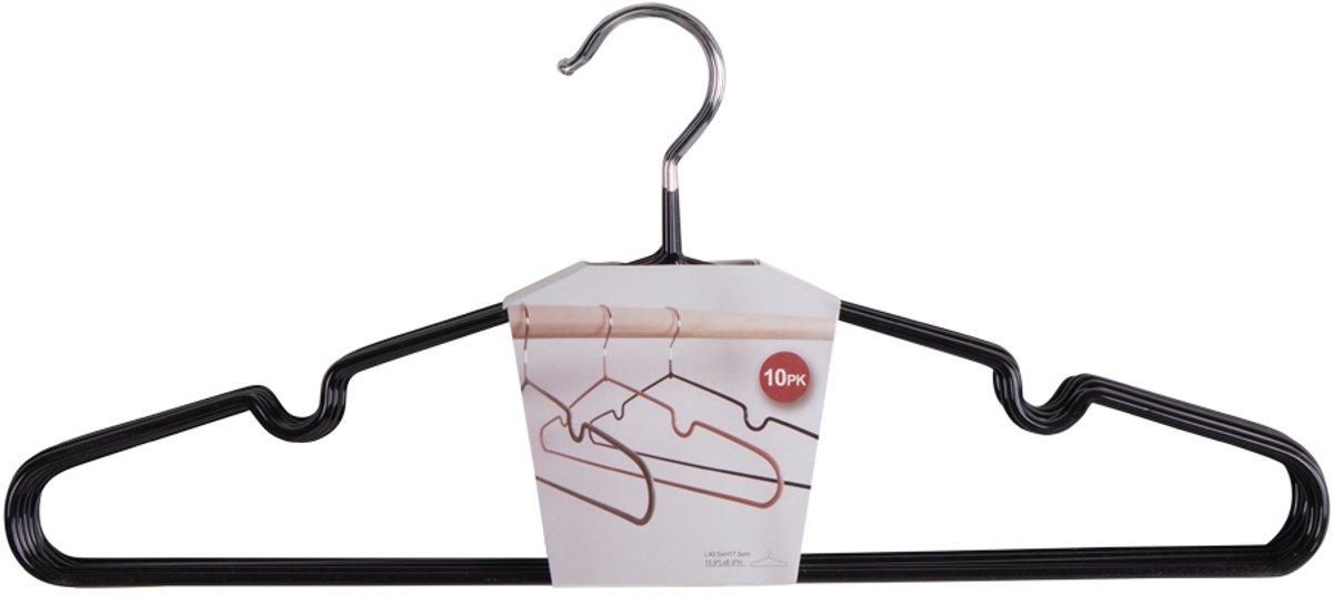 House Nordic Massa Hangers - Metalen hangers met zwarte coating S/10