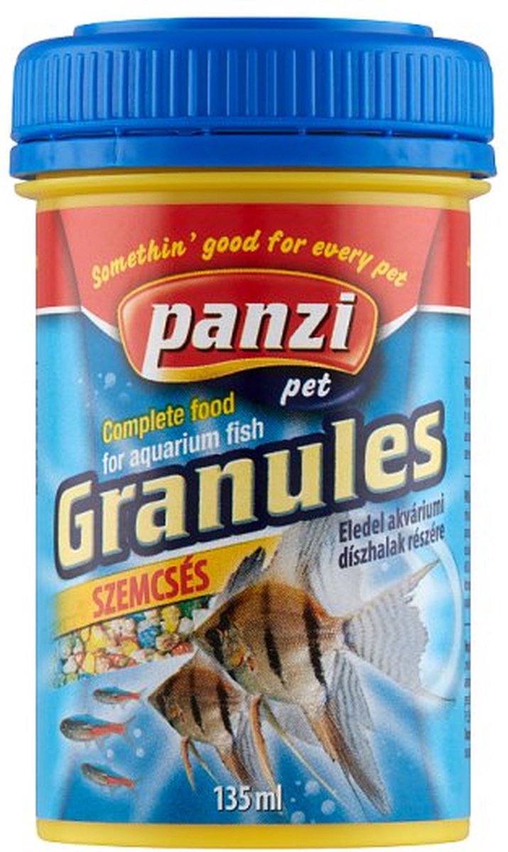 Panzi-Pet - Visvoer voor siervissen - Aquarium - Korrel van 4mm- 3 x 135ml
