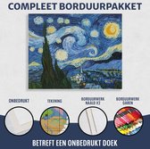 Kit de point de croix Nuit étoilée de Van Gogh - 60×40 cm - Tissu Aida 5,5 croix/cm (14 fils)