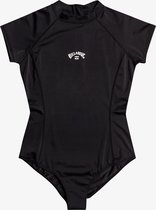 Billabong - One-piece UV-badpak voor vrouwen met korte mouwen - Tropic Bodysuit - UPF50+ - Zwart - maat XXL