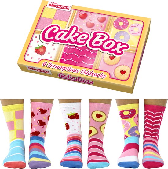 Oddsocks - Cake Box - Dames - Mismatched sokken - maat 37-42
