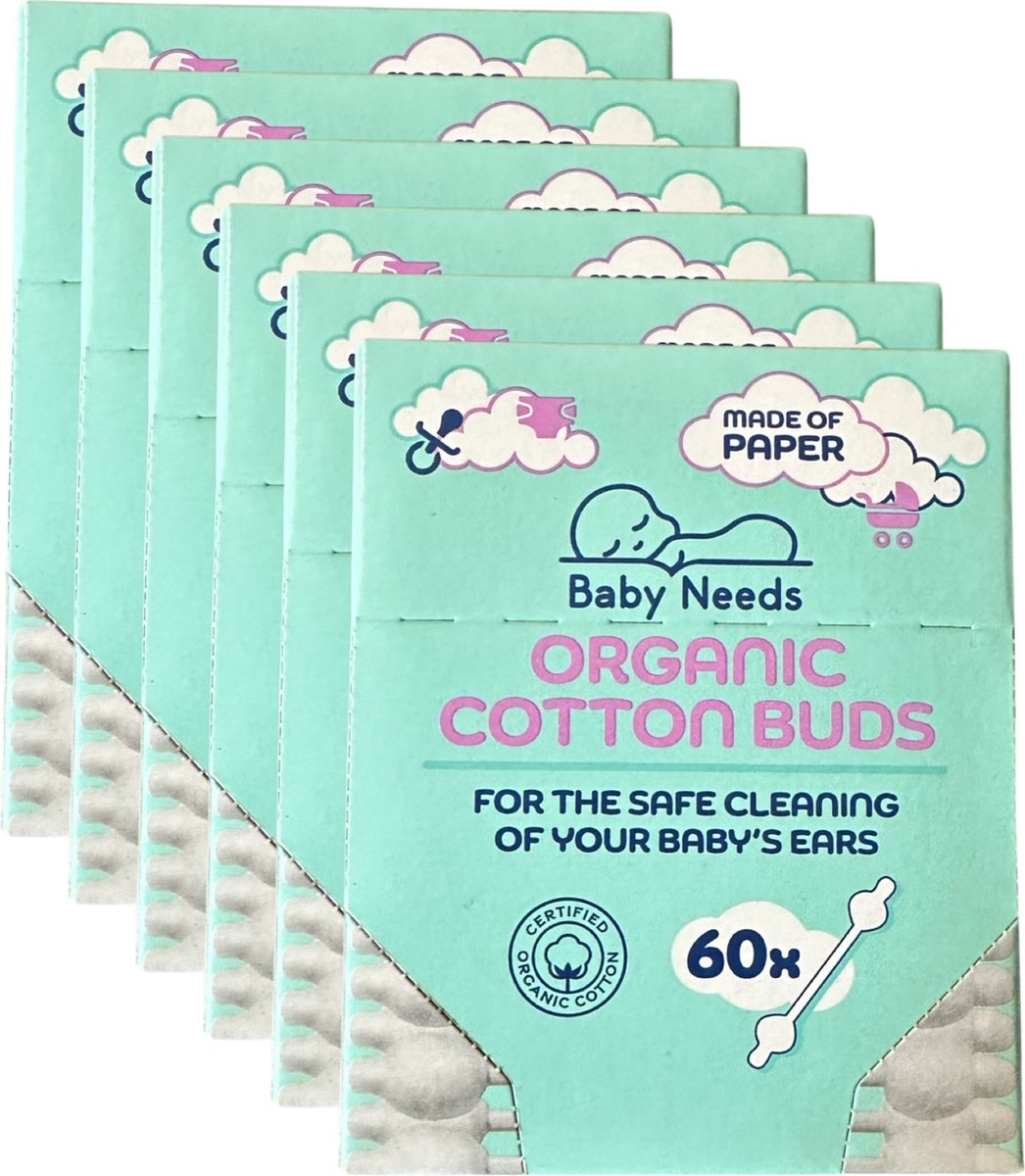 Baby Needs wattenstaafjes 60 stuks - uitzet- kraampakket - bevalling -