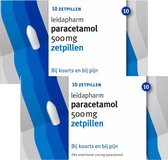 Leidapharm Paracetamol 500mg - 2 x 10 zetpillen