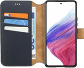 Minim 2-in-1 Samsung Galaxy A54 Hoesje Book Case en Back Cover Blauw