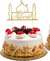 Akyol - Eid mubarak cake topper - taart topper - cake topper - Goud - Eid - Taartdecoratie - taart prikker - cake prikker - prikker - party - feest