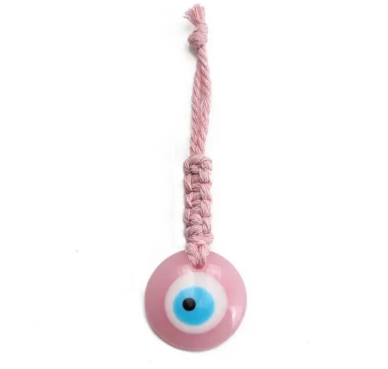 Akyol - Roze Evileye – evil - eye - blauwe evileye - blauwe oog hanger - geluk-evil eye - boze oog - bescherming - boze oog hanger - turkse oog -nazar boncuk - cadeau voor vriendin - cadeau voor dame - nazar - evil eye hanger