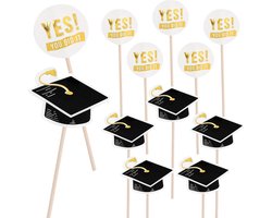Boland - Boland - Set 12 cocktailprikkers Graduation 'Yes! You did it!' - Geen thema - Geen thema - Geslaagd -Feestversiering