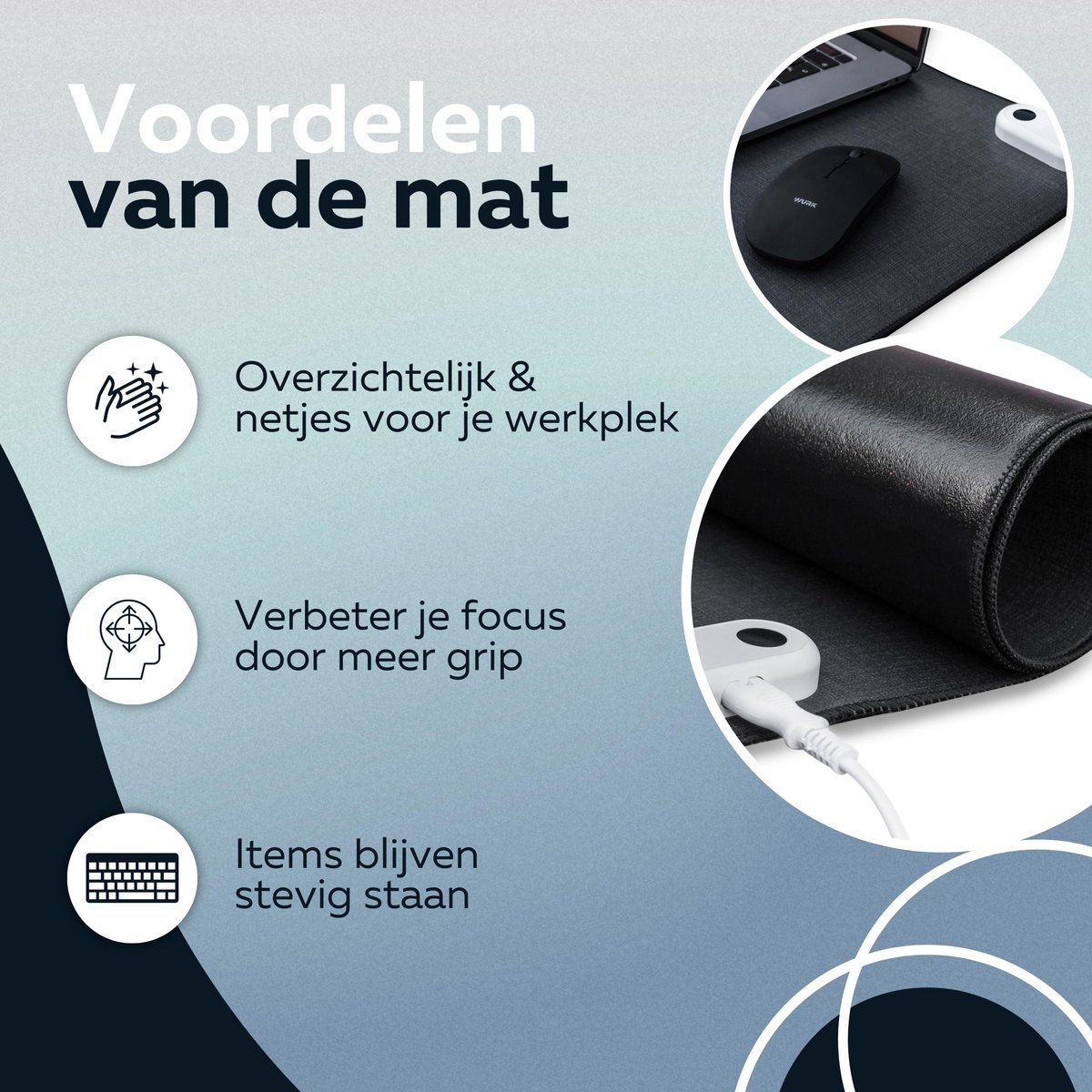 Quality Heating - Verwarmde Bureau Onderlegger 80 X 40