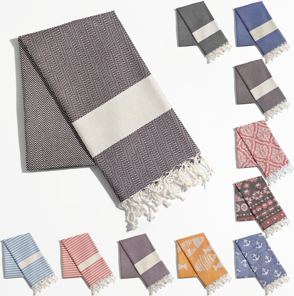 Tavas Hamamdoek Bordeaux - Golvende Lijnen Strandlaken %100 Katoen XL Saunalaken 100 x 180 cm Badhanddoek Groot Douchelaken Dames Hotel Handdoek Pestemal Fouta Pareo Yoga Deken Heren