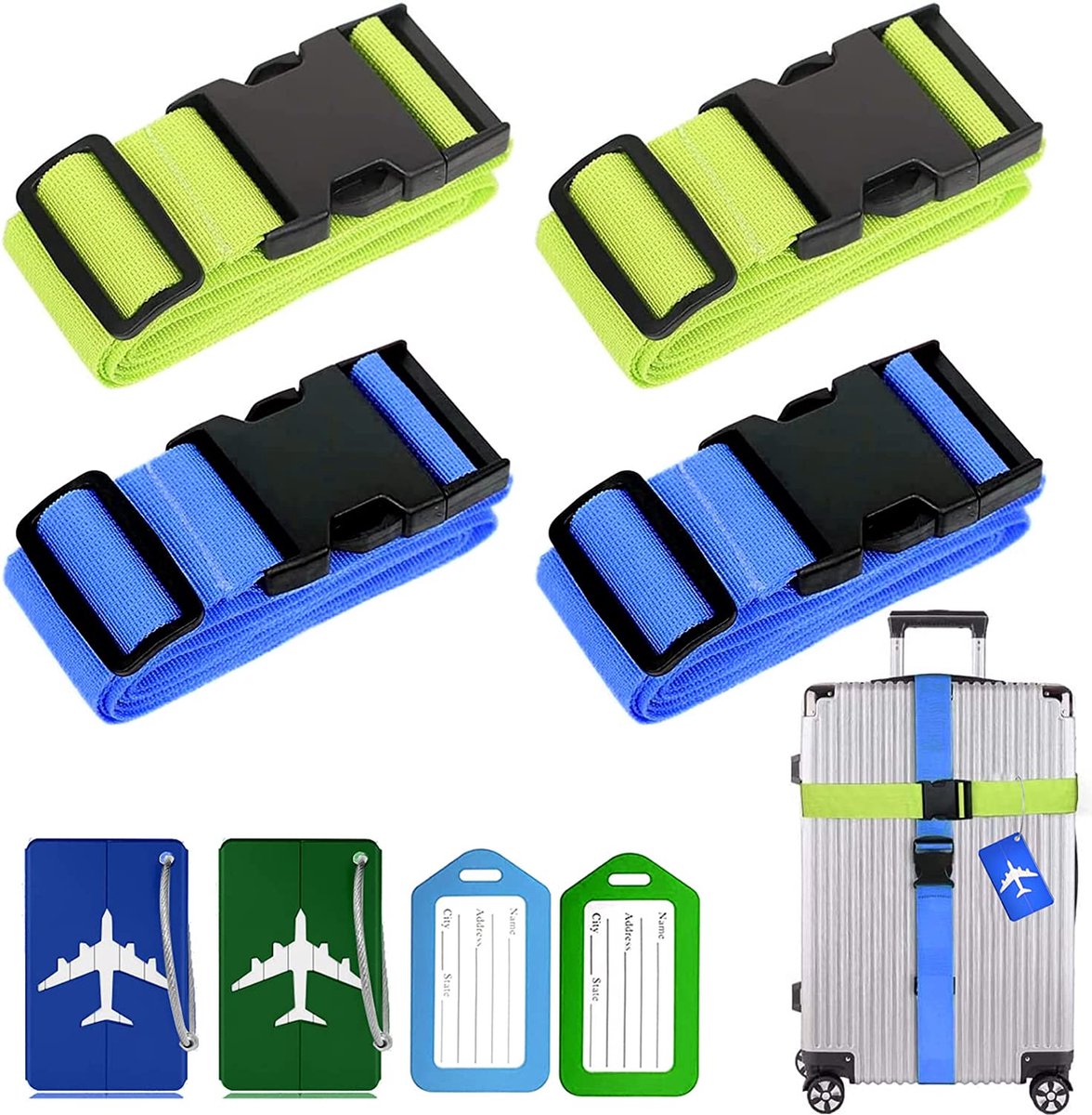 Kofferriemen set – Kofferriem – Reizen - Bagageband