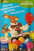 Ei-verf tabletten 5 kleuren in zakje - Ei kleuren - Pasen- Eierverf - Pasen - Paaseieren verf - ei verf - paasei schilderen
