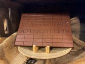 Chocolade tablet 1 kilogram 12,5 jaar in dienst gefeliciteerd | Melk chocolade | Belgische ambachtelijke chocolade