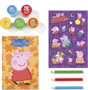 Peppa Pig knutselset met 5 stempels, sticker vel, potloden en een notitieboekje.
