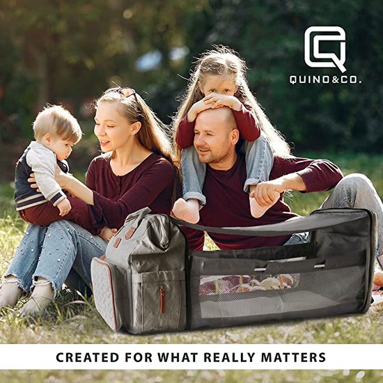 Dikaslon Babyluiertas, grote babytas voor mama en papa met 19 zakken, ruime luierluiertassen met mat, fopspeenhouder, kinderwagenriemen, duurzaam polysteer (tan