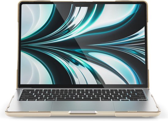Lunso - MacBook Air 13 pouces M2 (2022) - Housse de protection Armor avec pattes - Beige