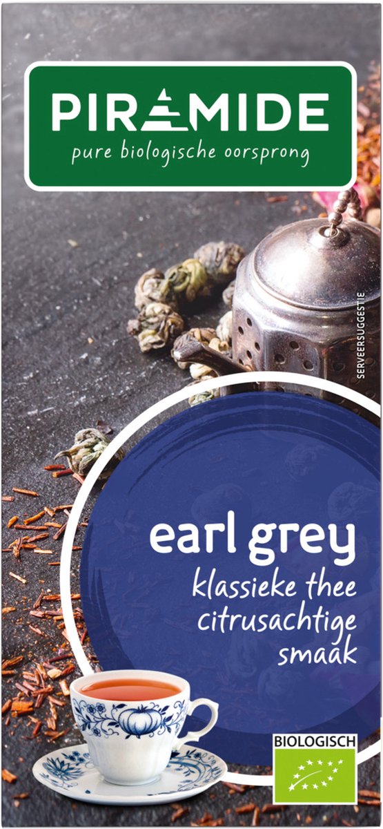 Piramide Biologische Theezakjes Earl Grey 20 zakjes