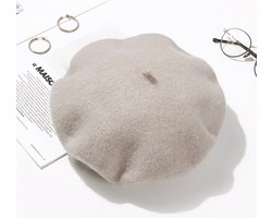Baret Dames | Franse Hoed | Beige | Petje | Schilderhoed - Hoed Alpinopet Petje-kerstcadeau