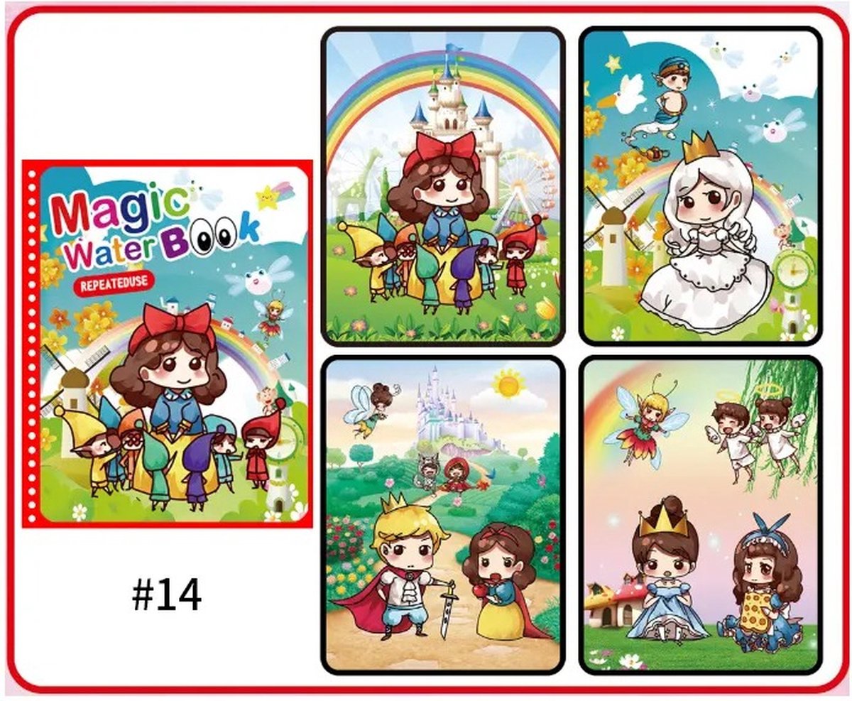 Winter Uitverkoop! 1+1 Deal Vakantiecadeau | Magisch Water Kleurboek voor Kinderen | Herbruikbare Water Tekening | Kleuren met Waterpen | Sprookjesprinsessen