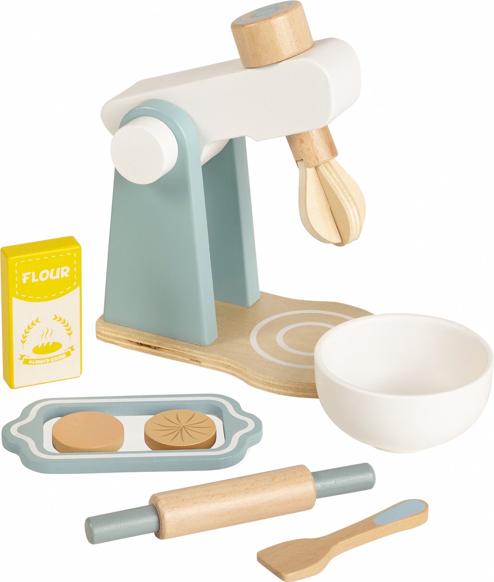 Zoem – Deegmachine – Keukenmachine - Blender - Houten speelgoed - Speelkeuken - Duurzaam - Hout - Koken - Kinderkeuken - Keukenaccessoires - Cadeau – Verjaardag - Speelgoed — afbeelding 3