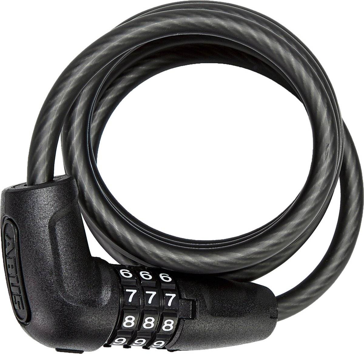 ABUS spiraalkabel slot Star 4508C/150 - cijferslot van 8 mm dikke spiraalkabel - ABUS-Security Level 2 - zwart