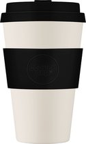 Ecoffee Cup Black Nature PLA - Tasse à café à Go 400 ml - Siliconen Zwart