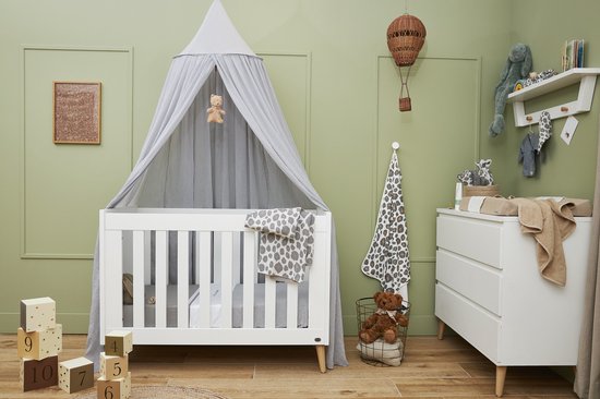 Meyco Baby Uni klamboe - light grey — afbeelding 3